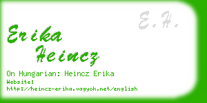 erika heincz business card